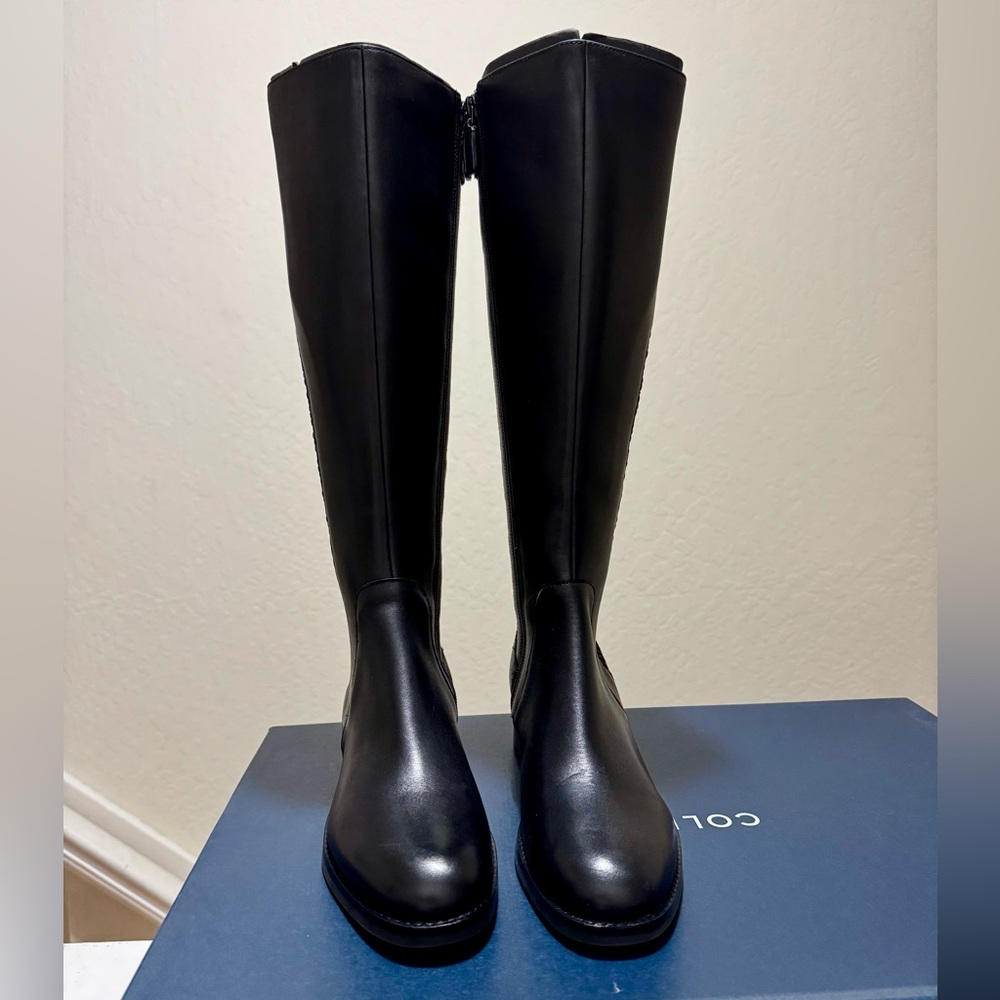 Cole Haan Black Knee-high Boots (Size 7.5 B/Medium width)